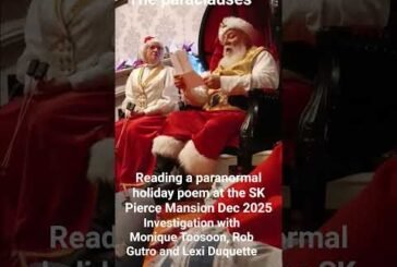 Xmas paranormal poem during an investigation at SK Pierce Mansion 2025
